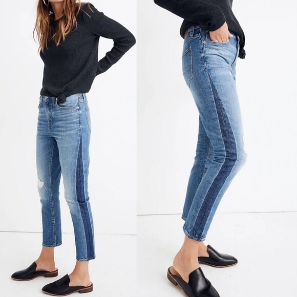 Madewell Tall High-Rise Slim Boyjean Raebrook Size 27 Denim 27T Style KE238 Jean - Picture 1 of 16
